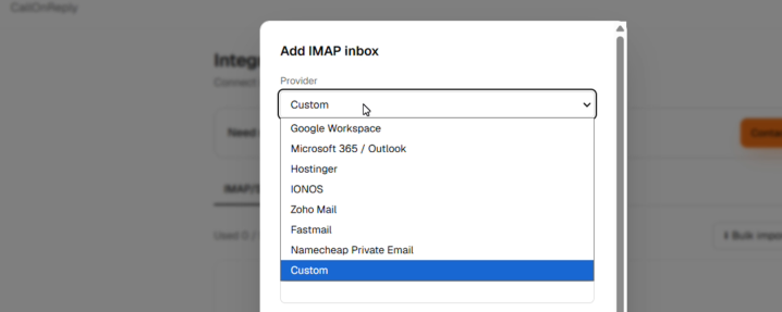 imap inbox